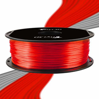 Picture of Shiny Silk Red 1.75mm 3D Printer PLA Filament, 1kg 2.2lbs Spool Widely Compatible 3D Printing TTYT3D