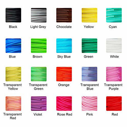 Picture of 20 Beautiful Colors 3D Pen PLA Filament Refills, Each Color 10 Feet, Total 200 Feet TTYT3D, Not Fit for 3Doodler Pen