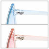 Picture of GRFISIA Square Oversized Sunglasses for Women Men Flat Top Fashion Shades (2pcs-clear blue- clear pink, 2.56)