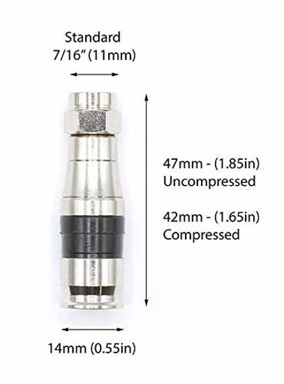 Picture of THE CIMPLE CO - Coaxial Cable Compression Fitting | 25 Pack | for RG11 Coax Cable - with Weather Seal O Ring and Water Tight Grip