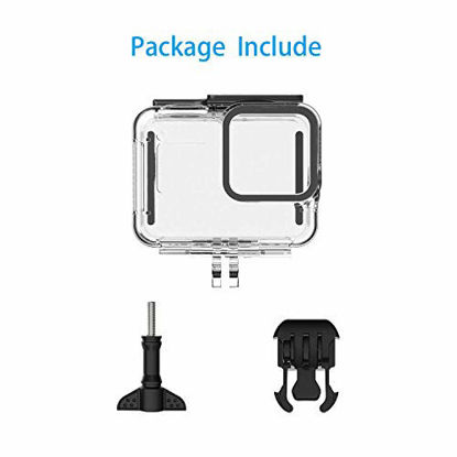Picture of FINEST+ 60m Waterproof Housing Case for GoPro Hero 8 Black Diving Protective Housing Shell with Bracket Accessories for Go Pro Hero8 Action Came Rubber Material Pins Protect The Power Botton