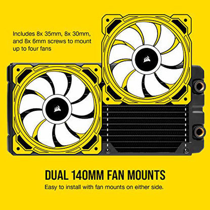 Picture of Corsair Hydro X Series XR5 280mm Water Cooling Radiator, Black,CX-9031002-WW