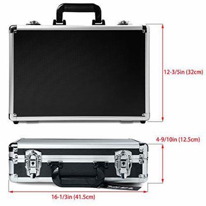 Picture of HUL 16in Two-Tone Aluminum Case with Customizable Pluck Foam Interior for Test Instruments Cameras Tools Parts and Accessories
