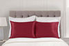 Picture of ShopBedding Luxury Satin Pillowcase for Hair - King Satin Pillowcase with Zipper, Red (Pillowcase Set of 2) - Blissford