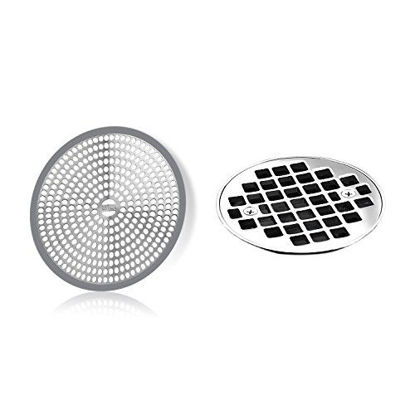 LEKEYE Drain Hair Catcher/Bathtub Drain Cover/Drain Protector for Pop-Up &  Regular Drains(Patented Product)