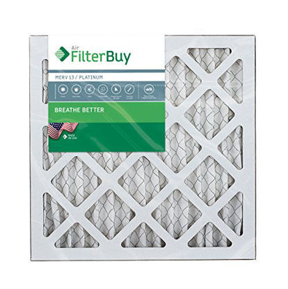 Picture of FilterBuy 16x18x1 MERV 13 Pleated AC Furnace Air Filter, (Pack of 4 Filters), 16x18x1 - Platinum