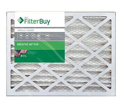 Picture of FilterBuy 8x30x2 MERV 8 Pleated AC Furnace Air Filter, (Pack of 6 Filters), 8x30x2 - Silver