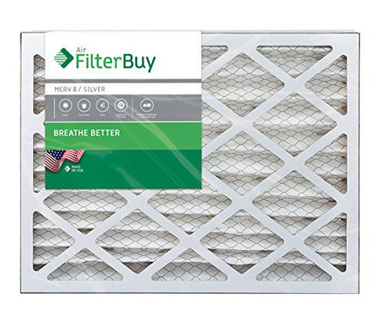 Picture of FilterBuy 17x22x4 MERV 8 Pleated AC Furnace Air Filter, (Pack of 6 Filters), 17x22x4 - Silver