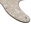 Picture of IKN 4Ply Aged Cream Pearl 8 Hole Tele Pickguard Pick Guard Scratch Plate w/Screws Fit USA/Mexican Fender Standard Telecaster Pickguard Replacement