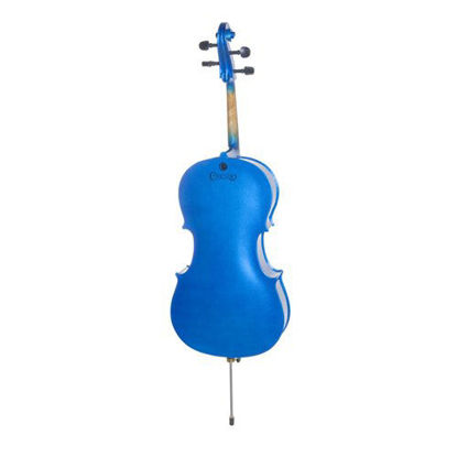 Picture of Cecilio 4/4 CCO-Blue Student Cello Outfit in Metallic Blue (Full Size)