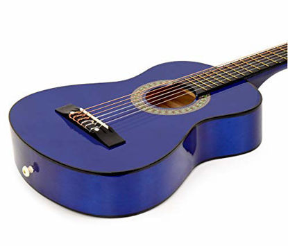 Picture of 38" Wood Guitar With Case and Accessories for Kids/Boys/Girls/Teens/Beginners (38" Blue)