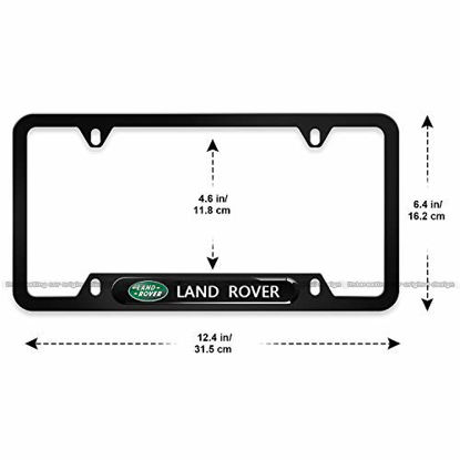 Picture of 2-Pieces Black High-Grade License Plate Frame for Land Rover,Applicable to US Standard car License Frame