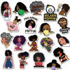 Picture of 50Pcs Inspirational Black Girl Melanin Poppin Stickers Waterproof Vinyl Stickers for Water Bottle Luggage Bike Car Decals (Melanin Poppin)