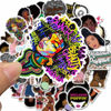 Picture of 50Pcs Inspirational Black Girl Melanin Poppin Stickers Waterproof Vinyl Stickers for Water Bottle Luggage Bike Car Decals (Melanin Poppin)