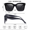 Picture of TAOTAOQI Vintage Women Oversized Sunglasses Designer Luxury Square Sun Glasses UV400 Protection Flat Lens (2 Pack (Black Frame Grey Lens/Black Frame Grey Lens))