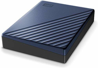 Picture of WD 5TB My Passport Ultra Blue Portable External Hard Drive, USB-C - WDBFTM0050BBL-WESN