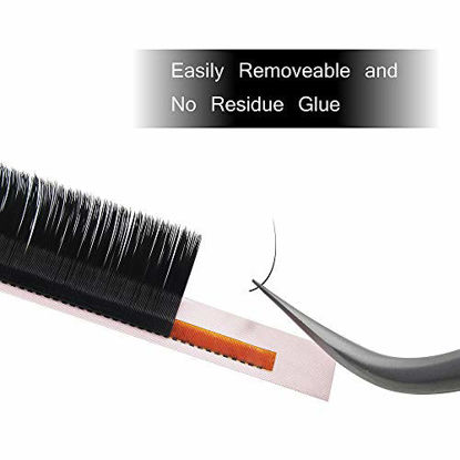 Picture of Eyelash Extensions 0.10mm C Curl Length 9mm Supplies Matte Black Individual Eyelashes Salon Use|Thickness 0.03/0.05/0.07/0.10/0.15/0.20mm C/D Curl Length Single 8-18mm Mix 8-15mm|