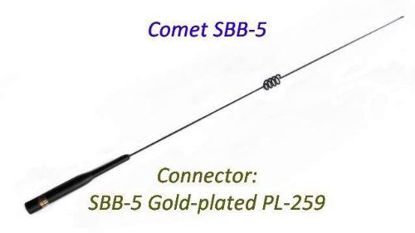 Picture of Comet SBB-5NMO 2M/70cm Dual Band Mobile Antenna