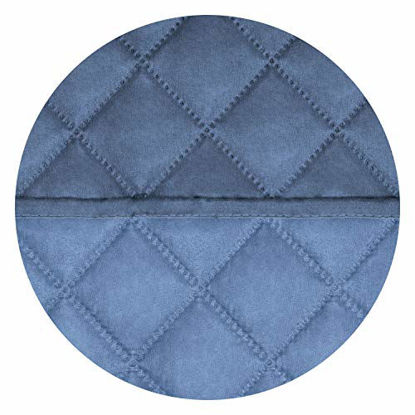 Picture of PureFit Reversible Quilted Sofa Cover, Water Resistant Slipcover Furniture Protector, Washable Couch Cover with Non Slip Foam and Elastic Straps for Kids, Dogs, Pets (Sofa, DarkBlue/LightBlue)