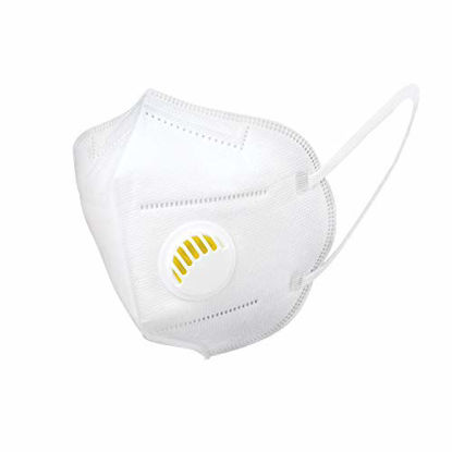 Picture of SupplyAID RRS-KN95RV-5PK KN95 Face Mask w/ Exhalation Valve for Protection Against PM2.5 Dust, Pollen and Haze-Proof, 5 Pack