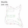 Picture of Musiclily SSS 11 Hole Strat Guitar Pickguard for Fender USA/Mexican Made Standard Stratocaster Modern Style, 1Ply Silver Mirror Acrylic