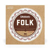 Picture of D'Addario EJ34 Folk Nylon Guitar Strings, Ball End, 80/20 Bronze/Black Nylon Trebles