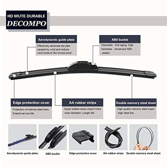 Picture of OEM QUALITY 18" + 18" Premium All-Season Windshield Wiper Blades for Original Equipment Replacement(Set of 2)