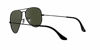 Picture of Ray-Ban RB3025 Classic Aviator Sunglasses, Black/Green, 58 mm