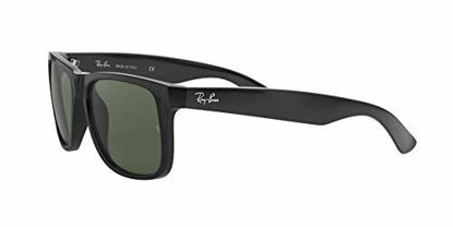 Picture of Ray Ban RB4165 JUSTIN 601/71 55M Black/Green Sunglasses For Men For Women