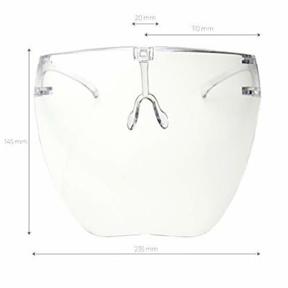 Picture of zeroUV - Protective Face Shield Full Cover Visor Glasses/Sunglasses (Anti-Fog/Blue Light Filter) (Clear/Clear) 2-Pack