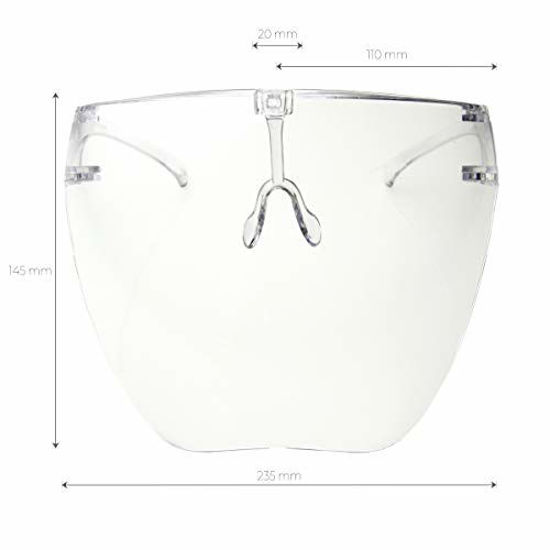 Picture of zeroUV - Protective Face Shield Full Cover Visor Glasses/Sunglasses (Anti-Fog/Blue Light Filter) (Clear/Clear) 2-Pack
