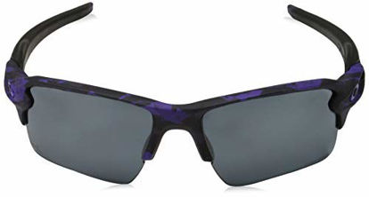 Picture of Oakley Men's OO9188 Flak 2.0 XL Rectangular Sunglasses, Electric Purple Shadow/Prizm Black, 59 mm