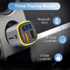 Picture of (Upgraded Version) FM Transmitter Bluetooth 5.0, SONRU Car Radio Bluetooth Adapter Music Player Kit, QC3.0 Charging, Handsfree Call, Siri Google Assistant, Voltmeter, SD Card, U Disk, 7 Color Lights