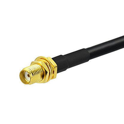 Picture of Bingfu Ham Radio Antenna Extension Relocation Cable SMA Male to Female RG58 Coaxial Jumper Cable 1m 3 feet for Ham Radio Kenwood BaoFeng Wouxun Icom Yaesu Vertex Standard Horizon Marine VHF Radio