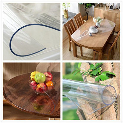 OstepDecor Clear Table Cover Protector 2mm Thick 44 x 84 Inch Table  Protector