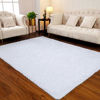 Picture of LOCHAS Ultra Soft Indoor Modern Area Rugs Fluffy Living Room Carpets for Children Bedroom Home Decor Nursery Rug 5.3x7.5 Feet, White