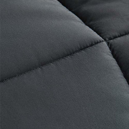 Picture of Bedsure Grey Comforter Twin Duvet Insert - Quilted Bedding Comforters for Twin Bed with Corner Tabs