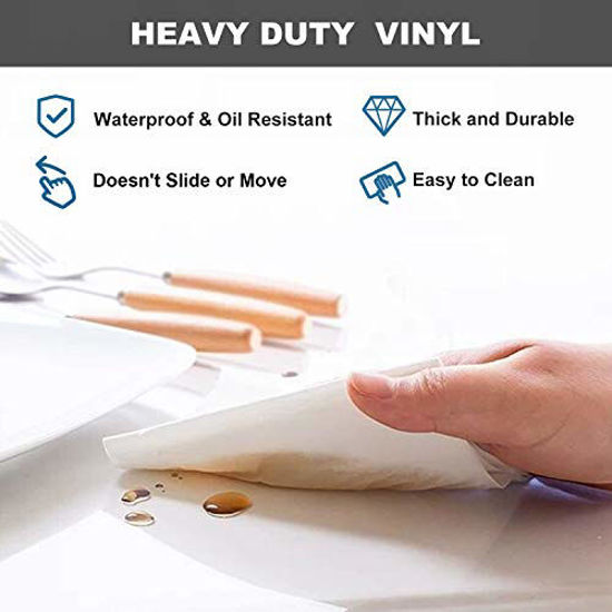 OstepDecor Upgraded Version 1.5mm Thick Clear Table Cover No Plastic Smell Clear Table Protector 50 x 24 Inch Heavy Duty Table Top Cover Table Mat Desk Cover Protector Clear 