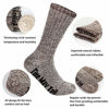 Picture of Time May Tell Mens Merino Wool Hiking Cushion Socks Pack(2Dark Grey,Light Grey,Brown(4 pairs), US Size 9.5~13)