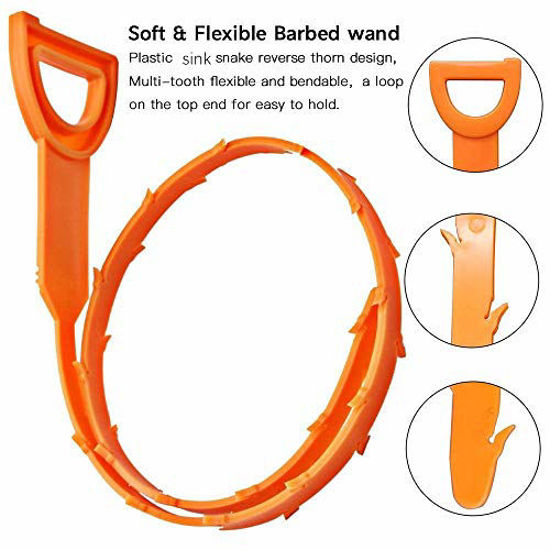 GetUSCart 3 Pack 25 Inch Hair snake Tool Drain Opener Hair Clog