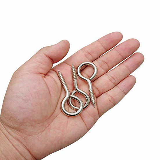 GetUSCart AxeSickle 2 Inch Metal Eye Hook Heavy Duty Screw Eye Lag