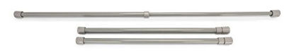 Picture of Camco 28" RV Refrigerator Bars - Holds Food and Drinks in Place During Travel, Prevents Messy Spills, Spring Loaded and Extends Between 16" and 28" - Gray (3 Pack) (44055)