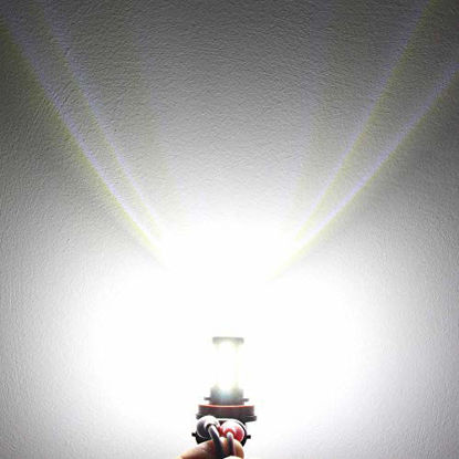 Picture of Alla Lighting H11 LED Fog Light Bulbs DRL 2800 Lumens Xtreme Super Bright 5730 33-SMD 12V H8 H16 H11 LED Bulbs Replacement for Cars, Trucks, 6000K Xenon White