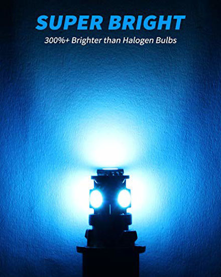 Picture of Yorkim 194 LED Bulbs Ice Blue Super Bright 5th Generation, T10 LED Bulbs, 168 LED Bulb for Car Interior Dome Map Door Courtesy License Plate Lights W5W 2825, Pack of 10