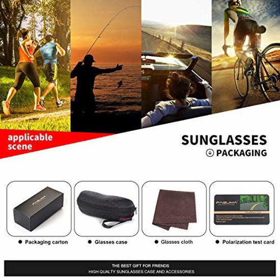 GetUSCart- FAGUMA Polarized Sports Sunglasses For Men Cycling Driving  Fishing 100% UV Protection