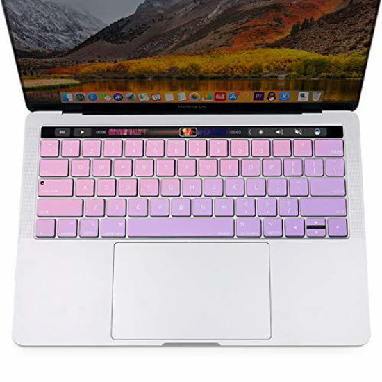 MOSISO Keyboard Cover Compatible with MacBook Pro with Touch Bar 13 and 15 Inch 2019 2018 2017 2016 World Map Silicone Skin Protector Model: A2159, A1989, A1990, A1706, A1707 