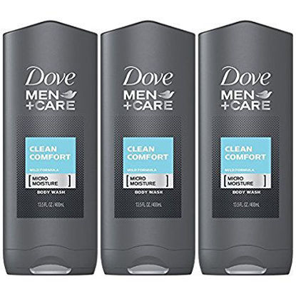 Picture of Dove Men + Care Body & Face Wash, Clean Comfort 13.50 Oz (Pack Of 3), 2.16 Lb