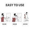 Picture of Beard Bib Apron Beard Catcher for Shaving and Trimming, Grooming Cape Apron Catcher, Non-Stick Beard Cape Shaving Cloth, Waterproof, with 4 Suction Cups, Trimming Beard Apron for Men - White