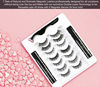 Picture of Luxillia By Amazon 8D Magnetic Eyelashes with Eyeliner Kit Free Applicator and Brush - Most Natural Look Lashes Set, 3x Stronger Eyelash Magnets, Reusable False Lash, Waterproof Liquid Eye Liner (7 SETS EDITION WITH 2 LINERS)
