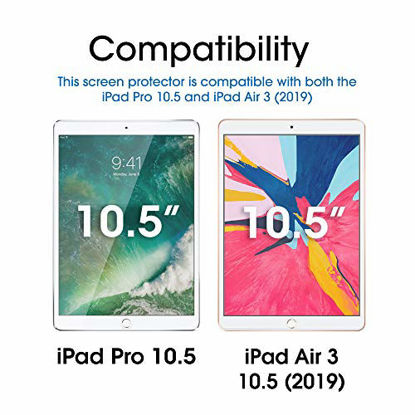 Picture of amFilm Glass Screen Protector for iPad Air 3 (2 Pack) (2019) 10.5 inch, iPad Pro 10.5 (2017) (2 Pack) Tempered Glass, Apple Pencil Compatible
